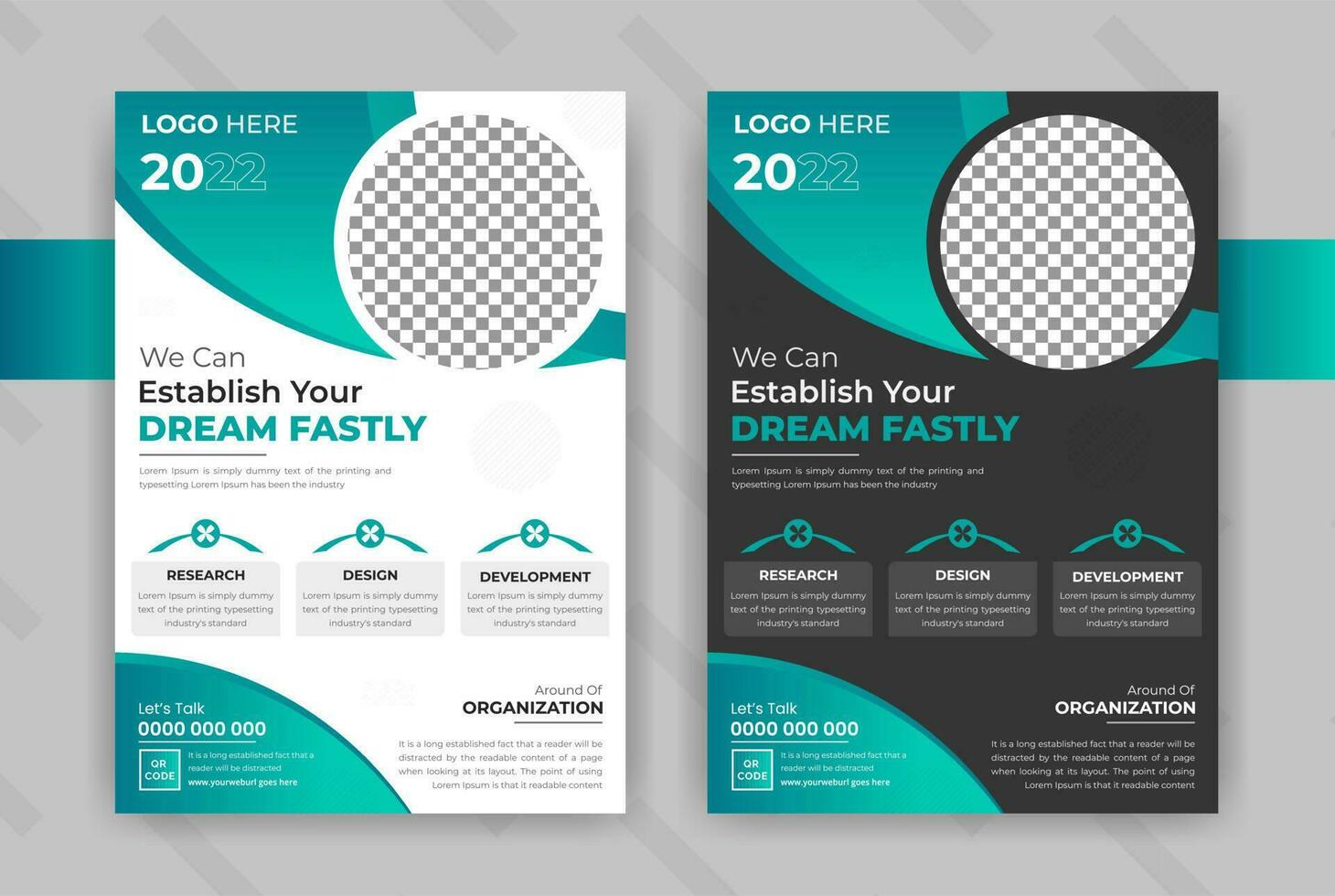 Profesional Business Flyer Template for Corporate Inc vector