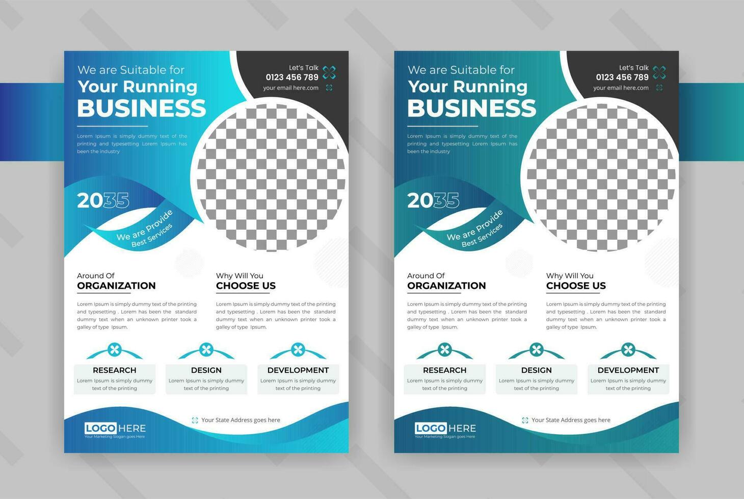 Business Flyer Template, Vector Brochure Flyer design Layout template in A4 size