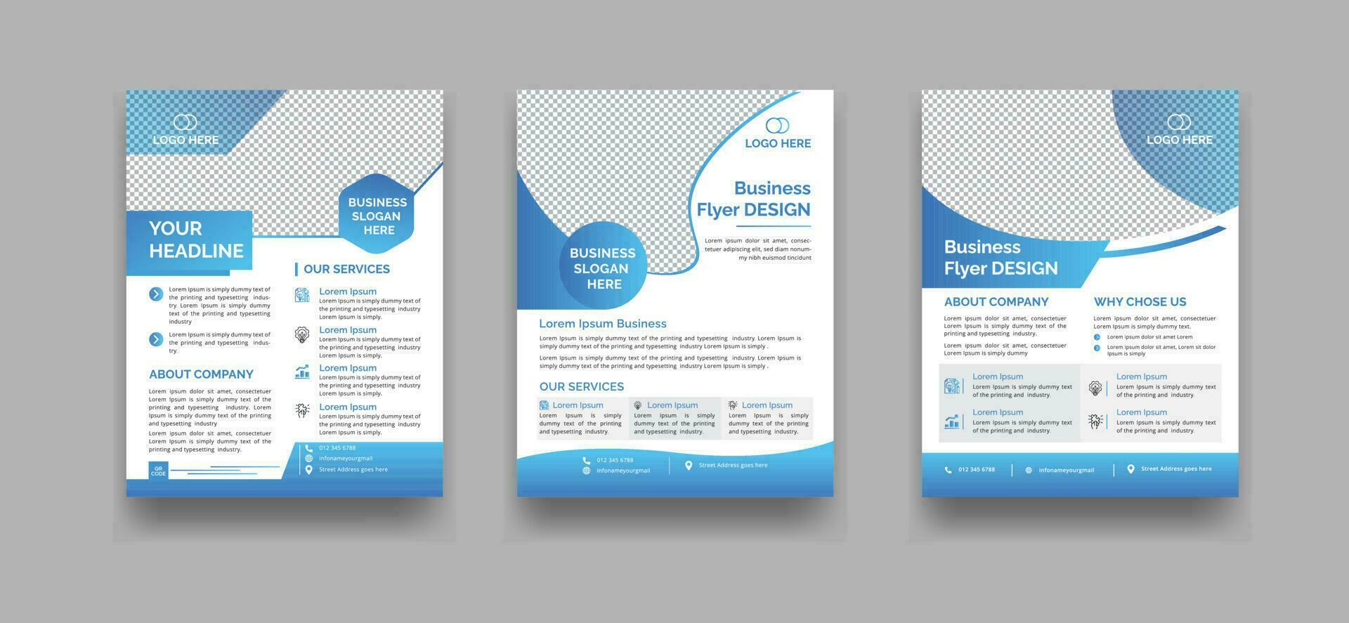 Business Flyer poster pamphlet brochure cover design layout background vector