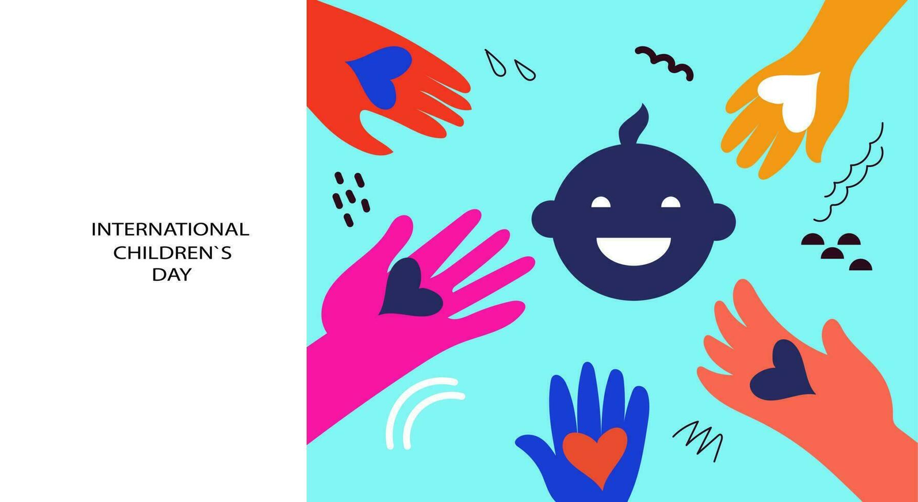 Happy childrens day vector illustration