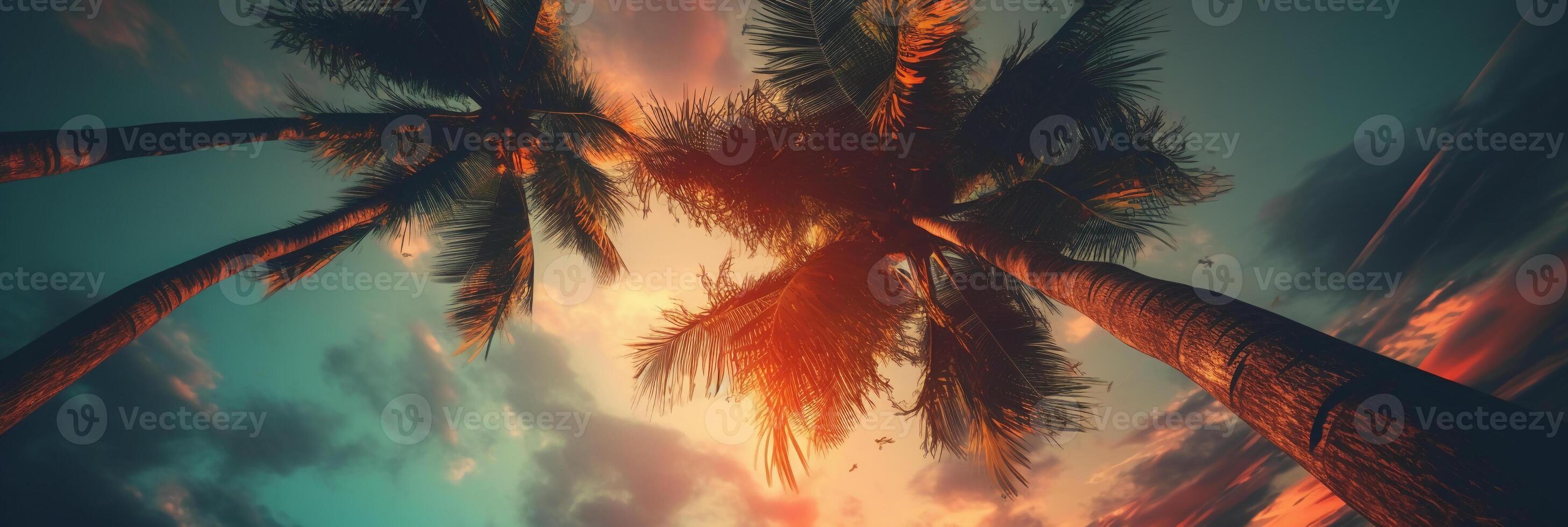 majestuoso palma árbol con sus lozano verde hojas suavemente balanceo en el brisa. ai generativo foto