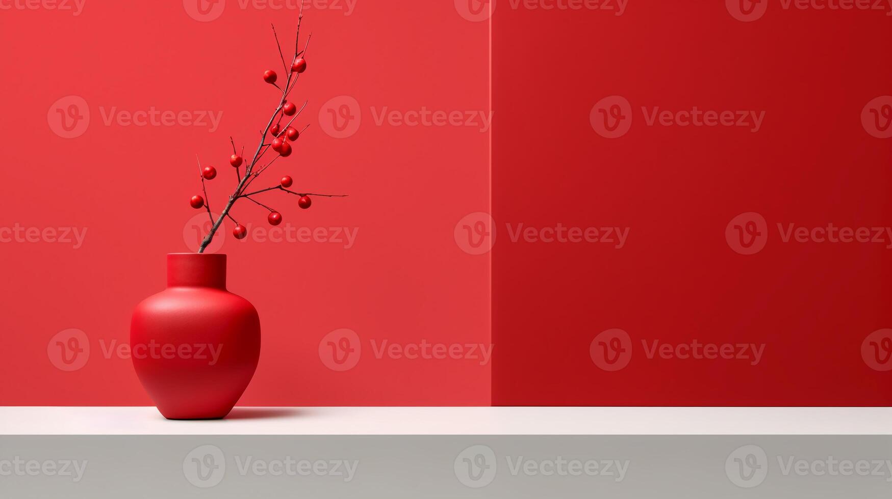 A stunning image of a minimalist red, showcasing the magical elegance found in simplicity. photo