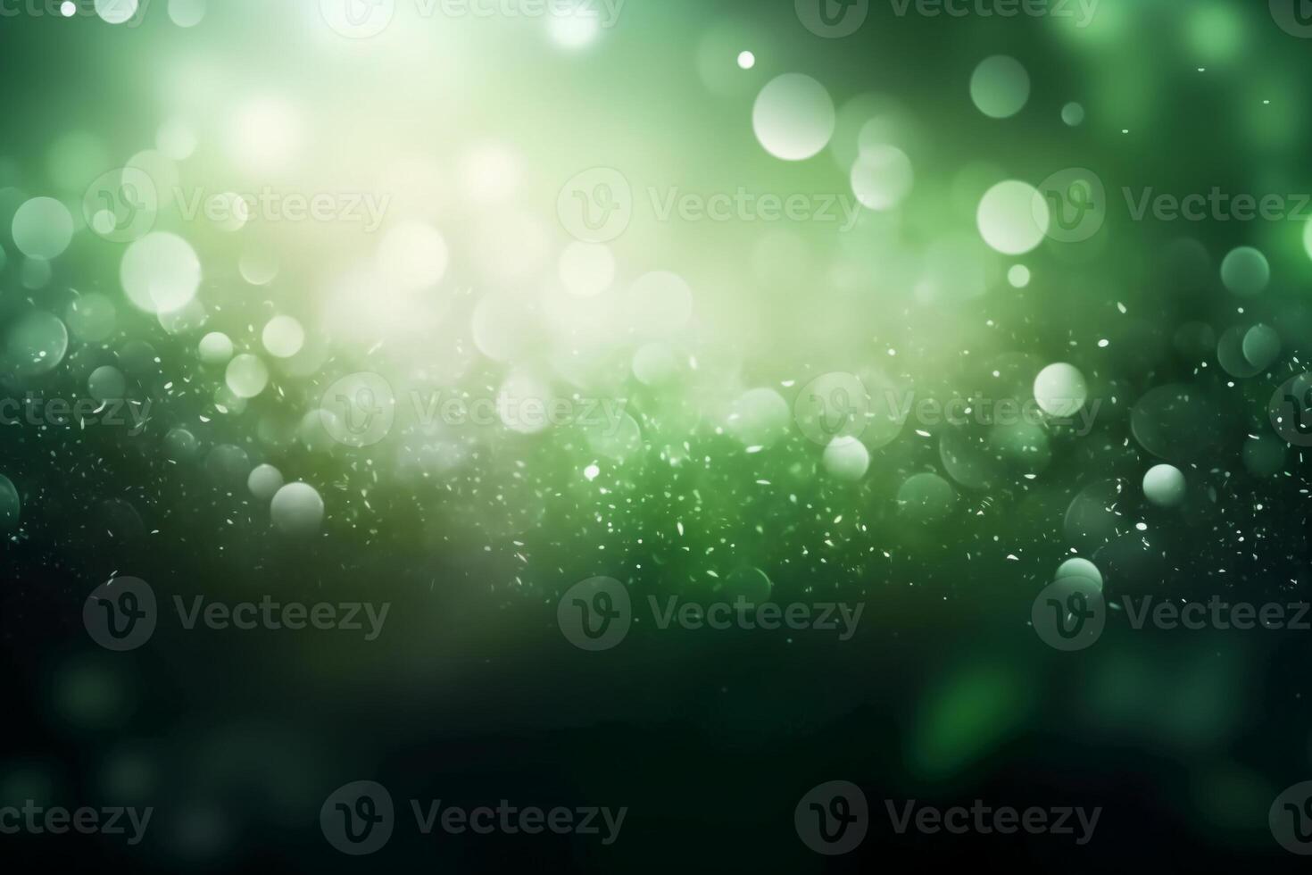 A blurred white light, green light abstract background with bokeh glow, Illustration. photo