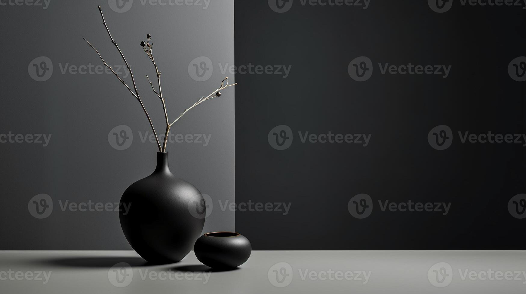 A stunning image of a minimalist black, showcasing the magical elegance found in simplicity. photo