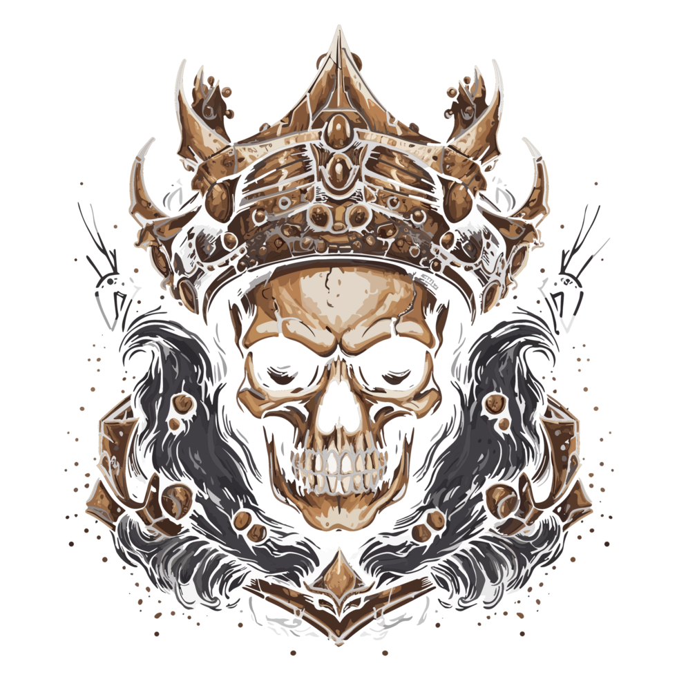 Beautiful Skull Silhouette png