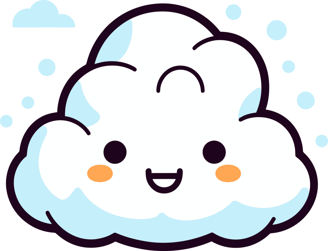 Happy Cloud, Cute and Funny Characters for Kids Birthdays png