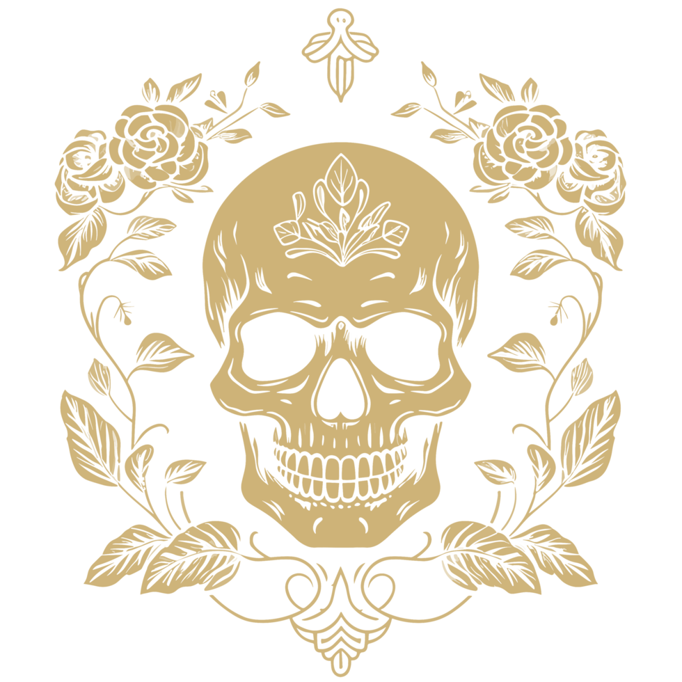 Beautiful Skull Silhouette png