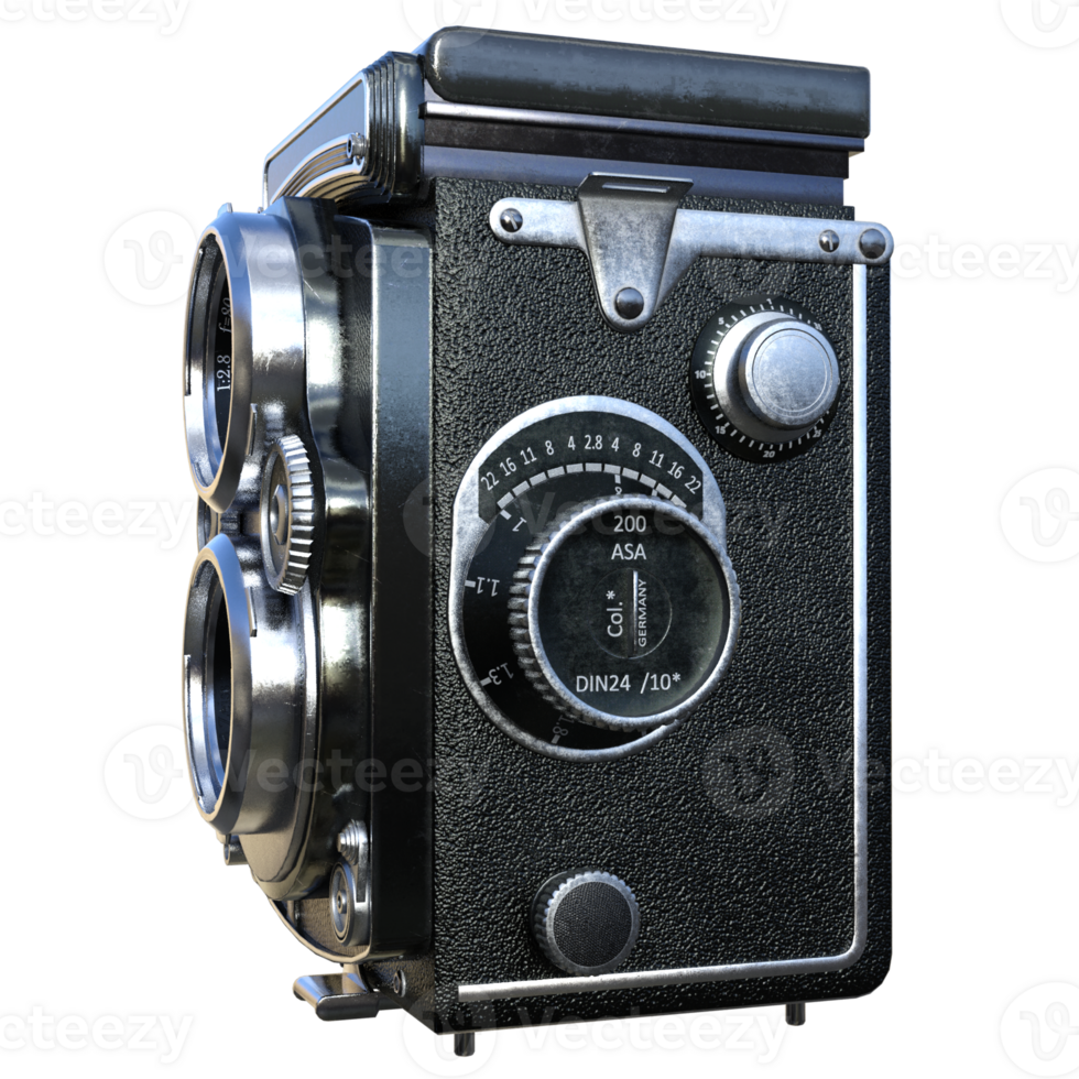 old camera isolated 3d png