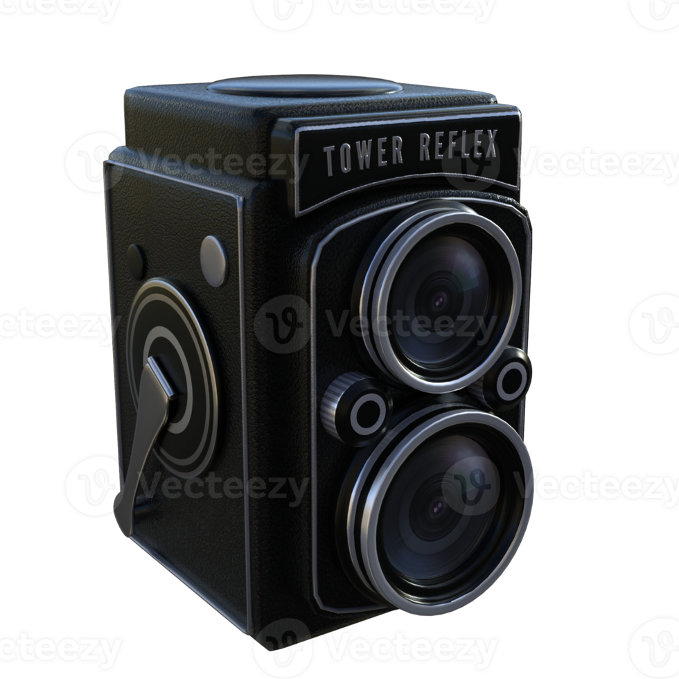 old camera isolated 3d png
