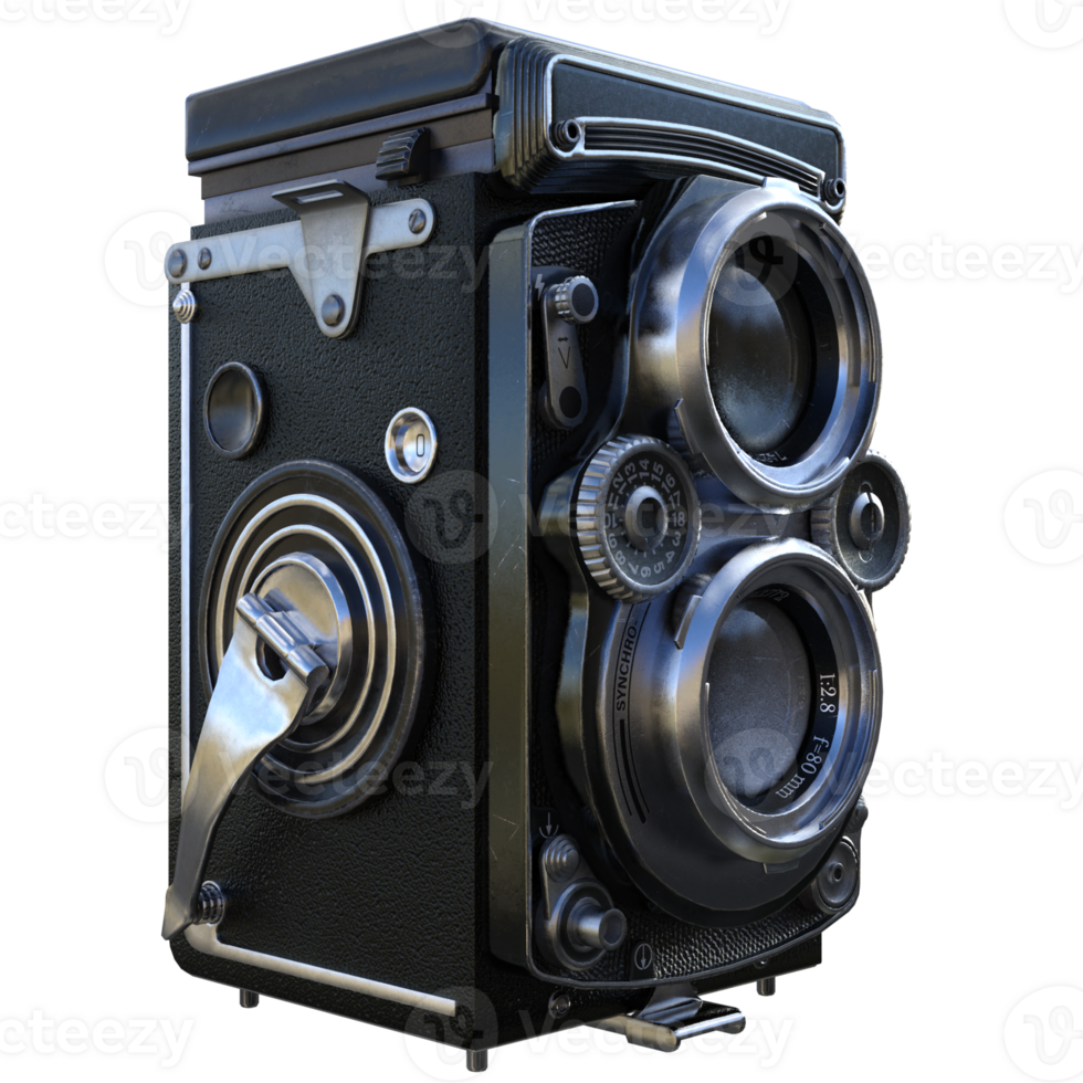 old camera isolated 3d png