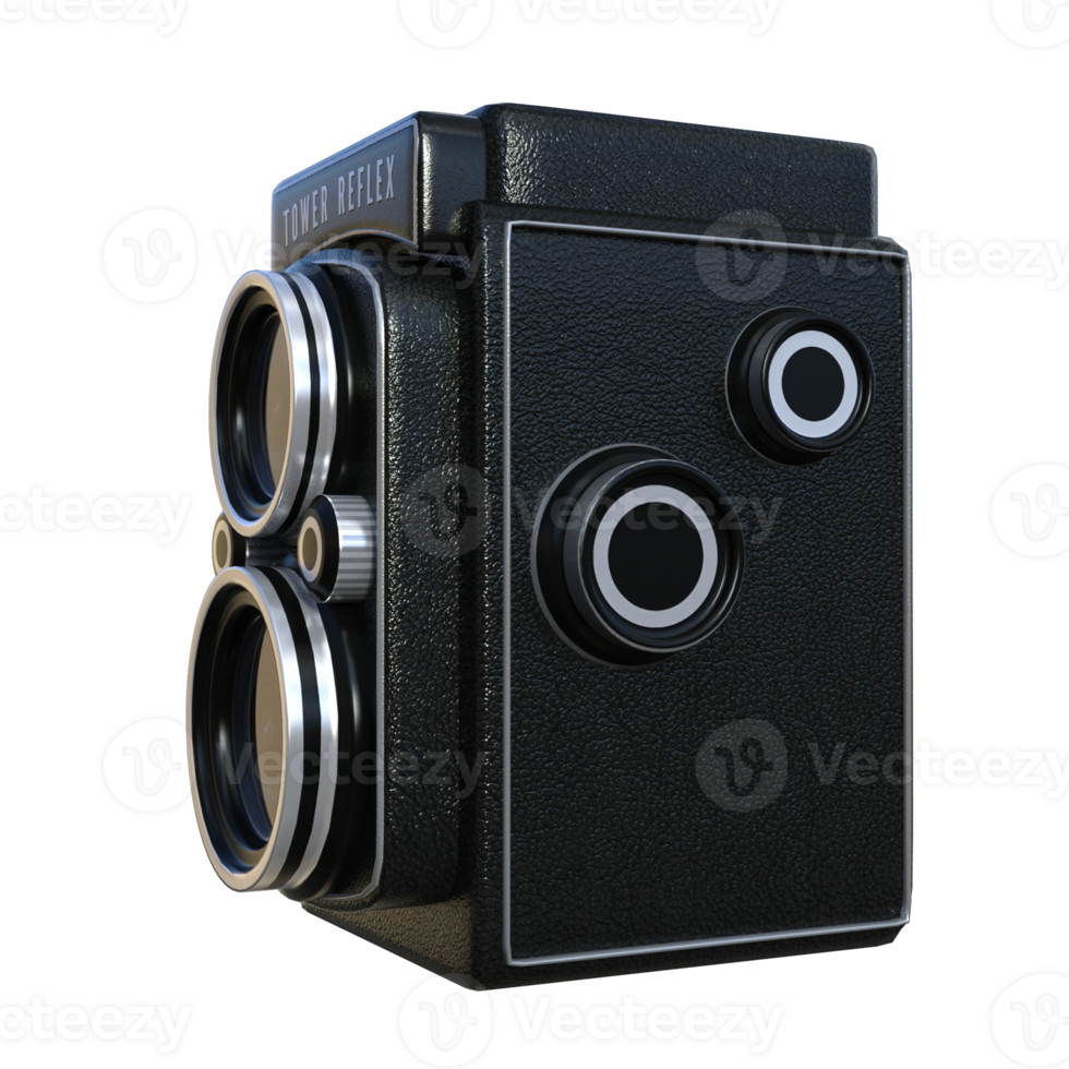 old camera isolated 3d png