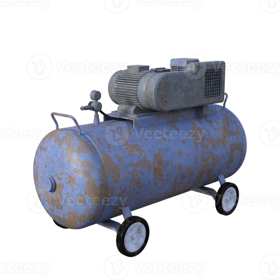 compressor engine machine 3d isolated png