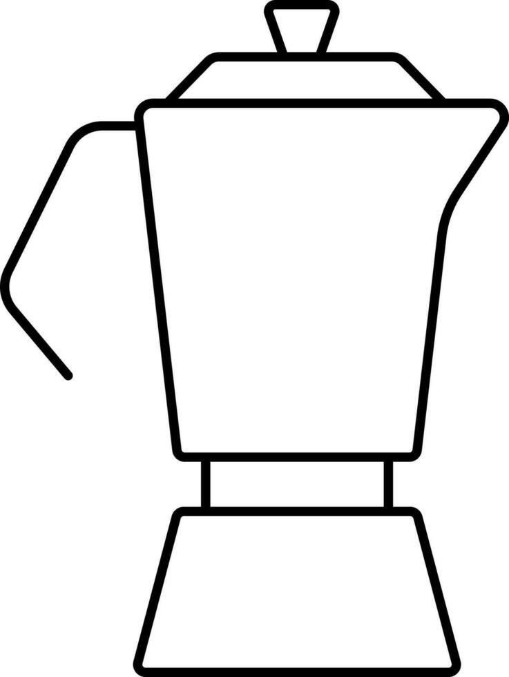 Isolated Mixer Grinder Icon In Black Outline. vector