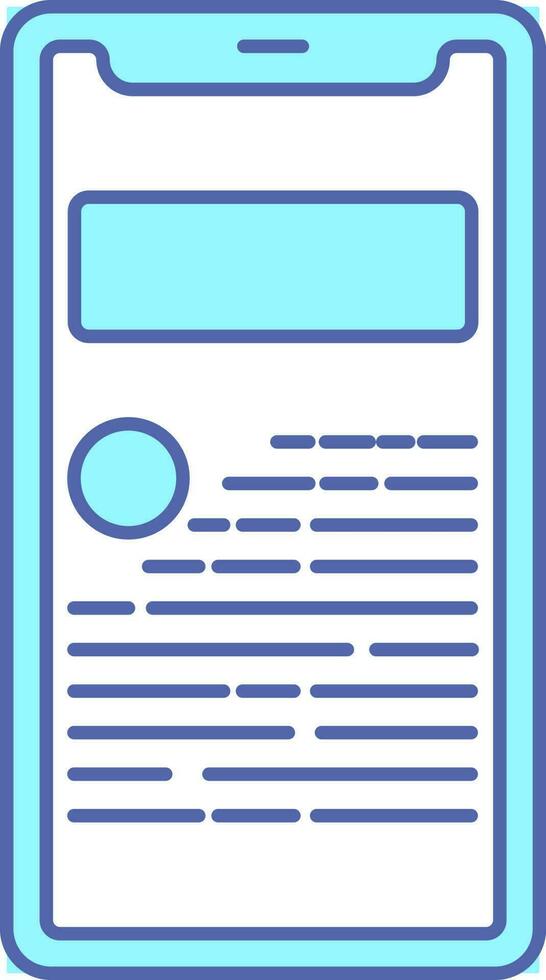 Online Statement In Smartphone Icon. vector