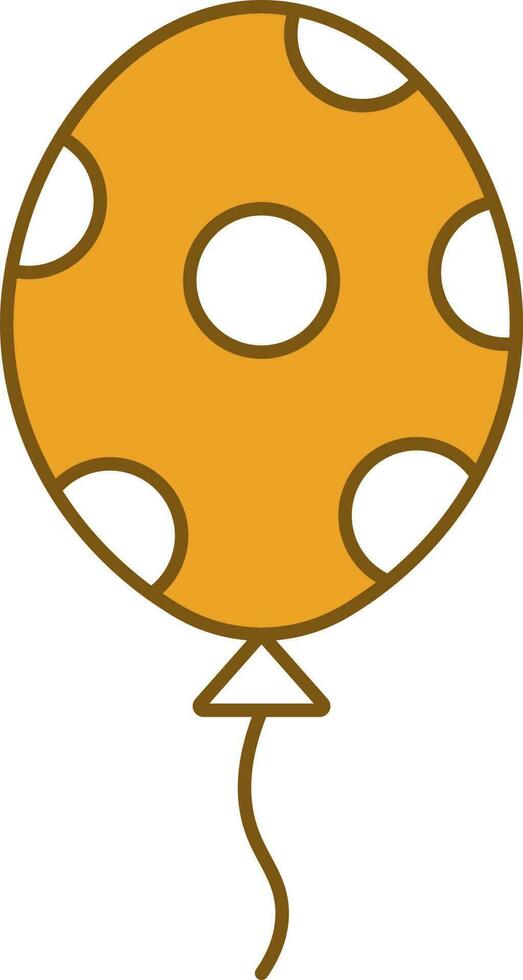 Balloon Icon In Yellow And White Color. vector