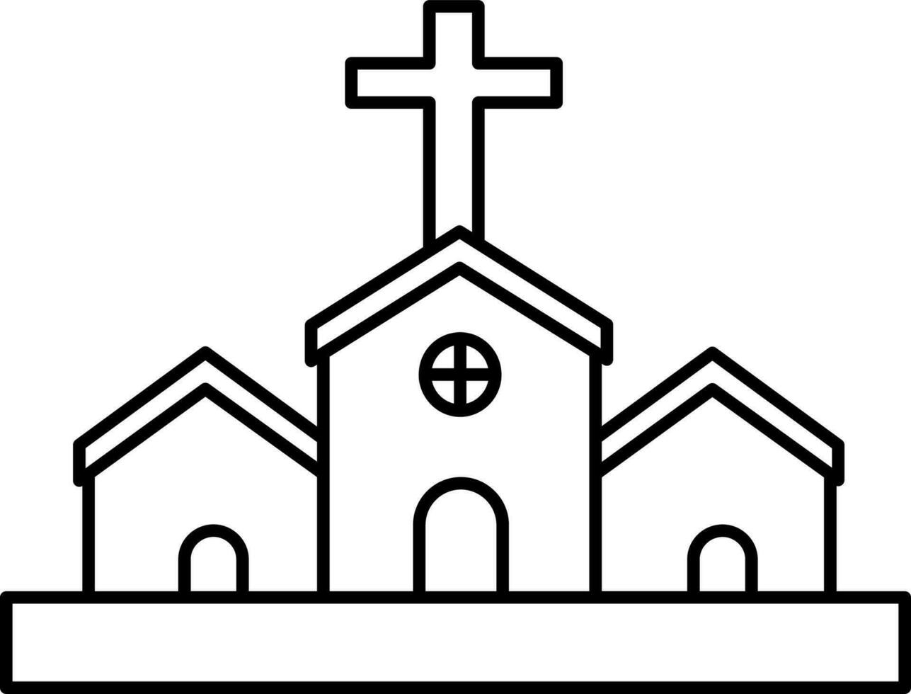Isolated Church Icon Or Symbol In Linear Style. vector