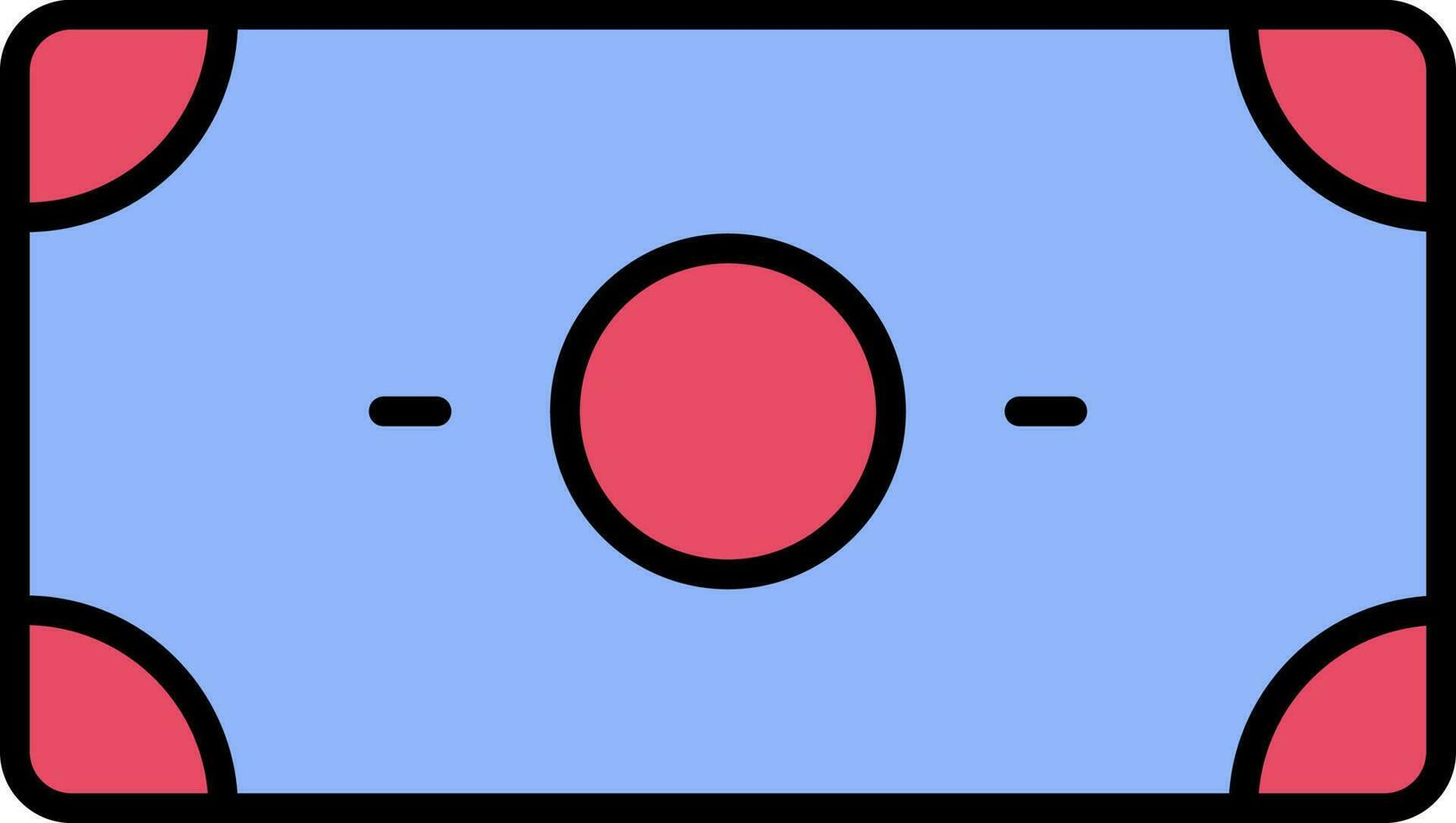 Banknote Icon In Blue And Pink Color. vector