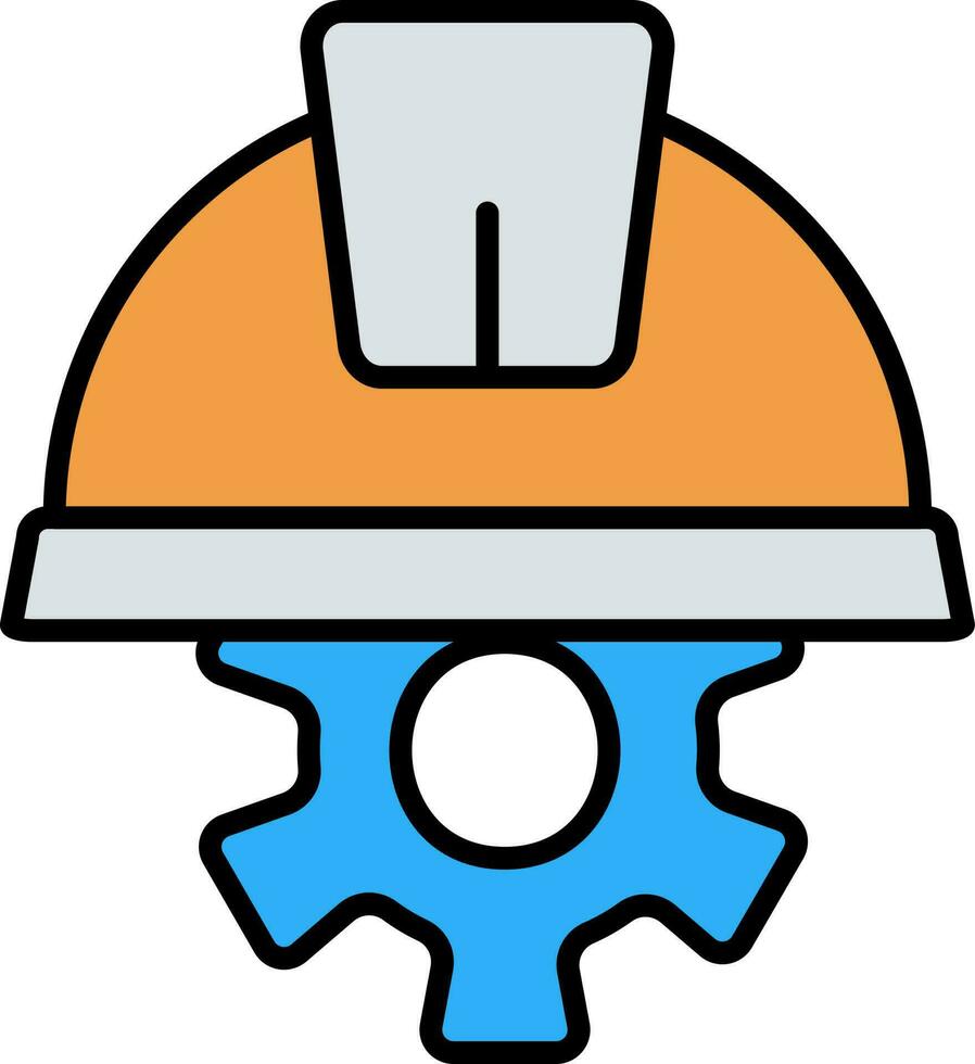 Colorful Engineering Icon In Flat Style. vector