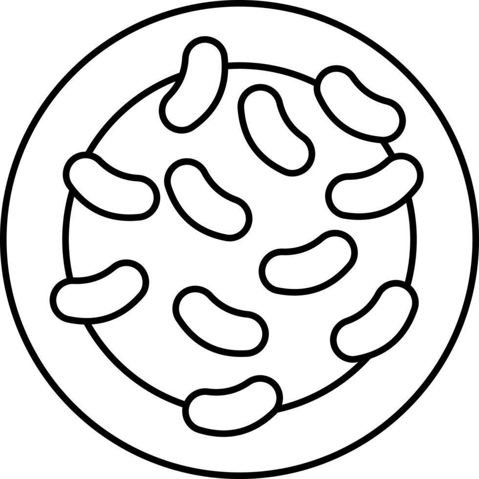 Jelly Beans Icon in Black Line Art. vector