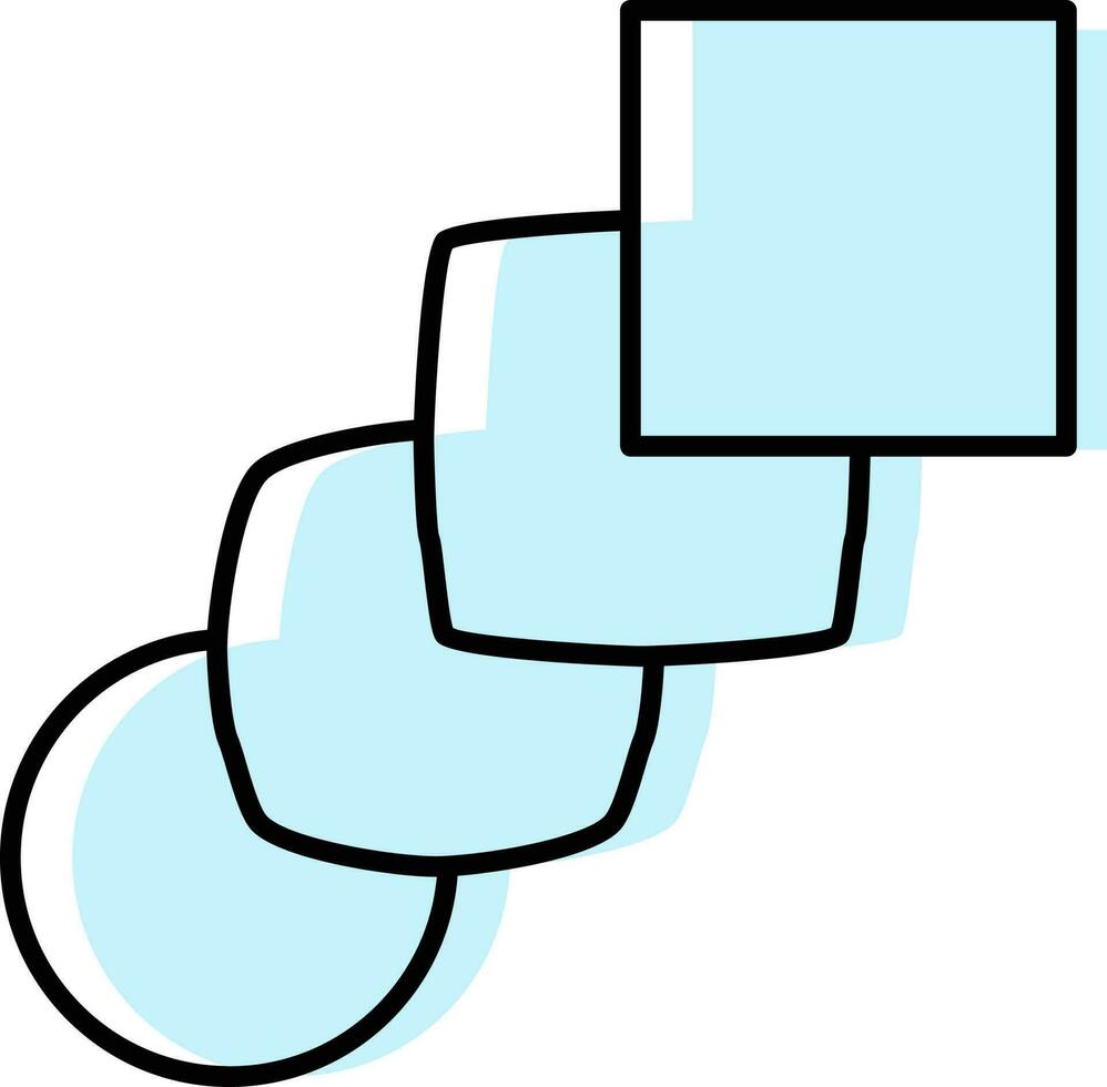 Illustration Of Blend Tool Icon In Cyan Color. vector