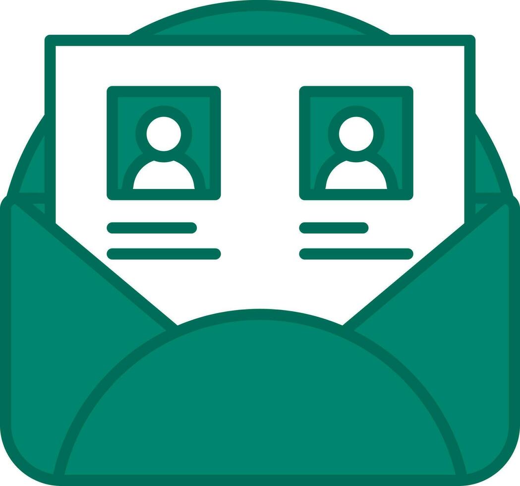 Ballot Paper Or Candidate List In Envelope Icon. vector