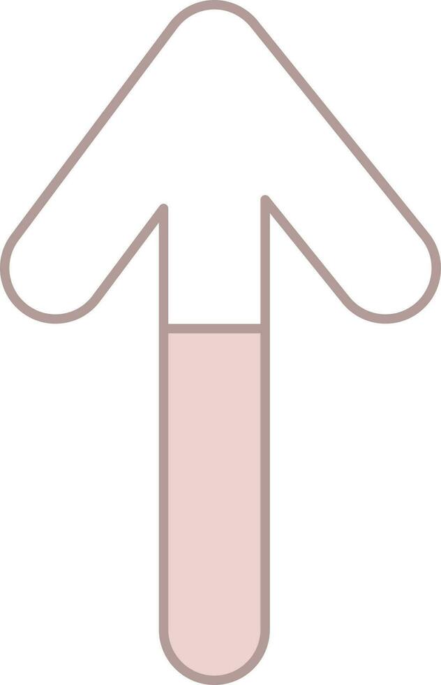 Isolated Up Arrow Icon In Pink And White Color. vector