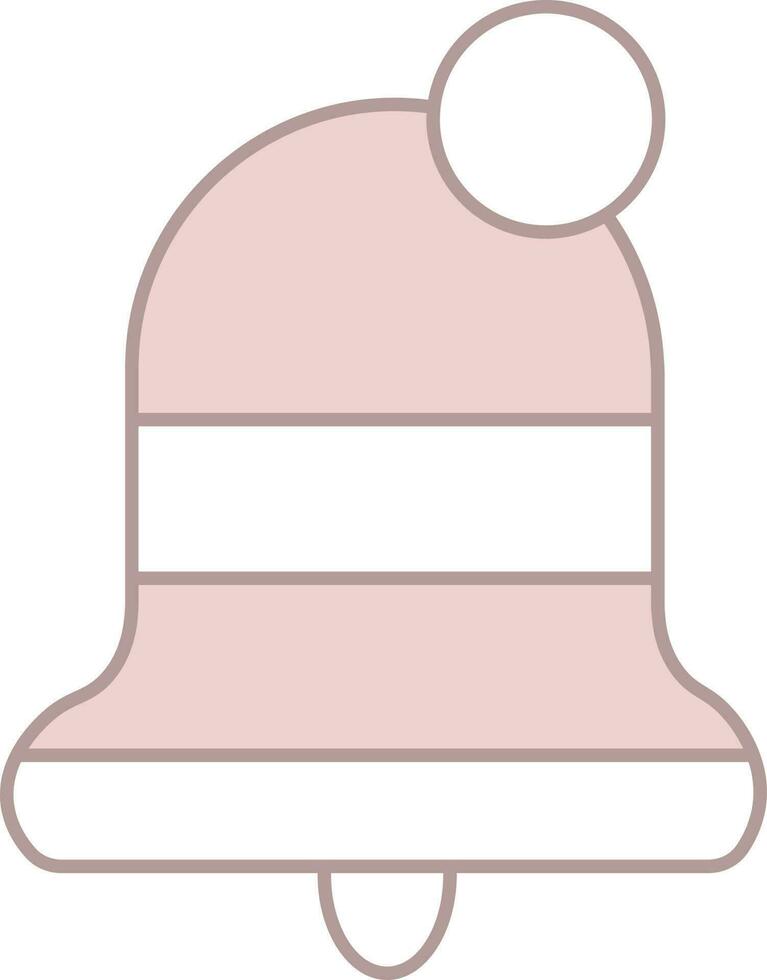 ilustración de campana icono en rosado y blanco color. vector