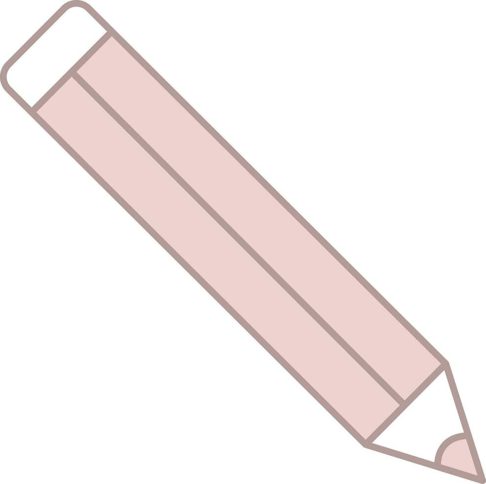 Isolated Pencil Icon In Pink And White Color. vector