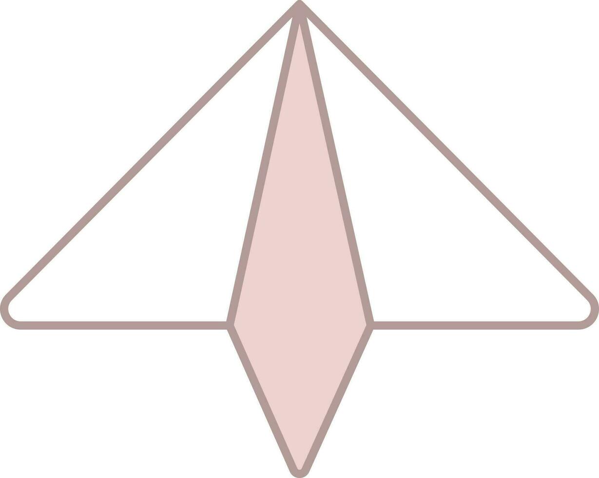 Isolated Paper Plane Icon In Pink And White Color. vector