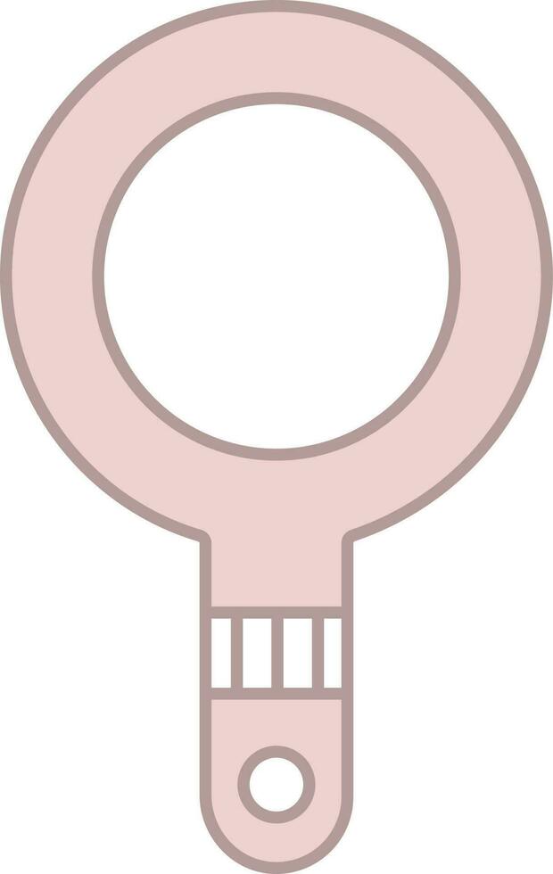 Illustration Of Search Icon In Pink And White Color. vector