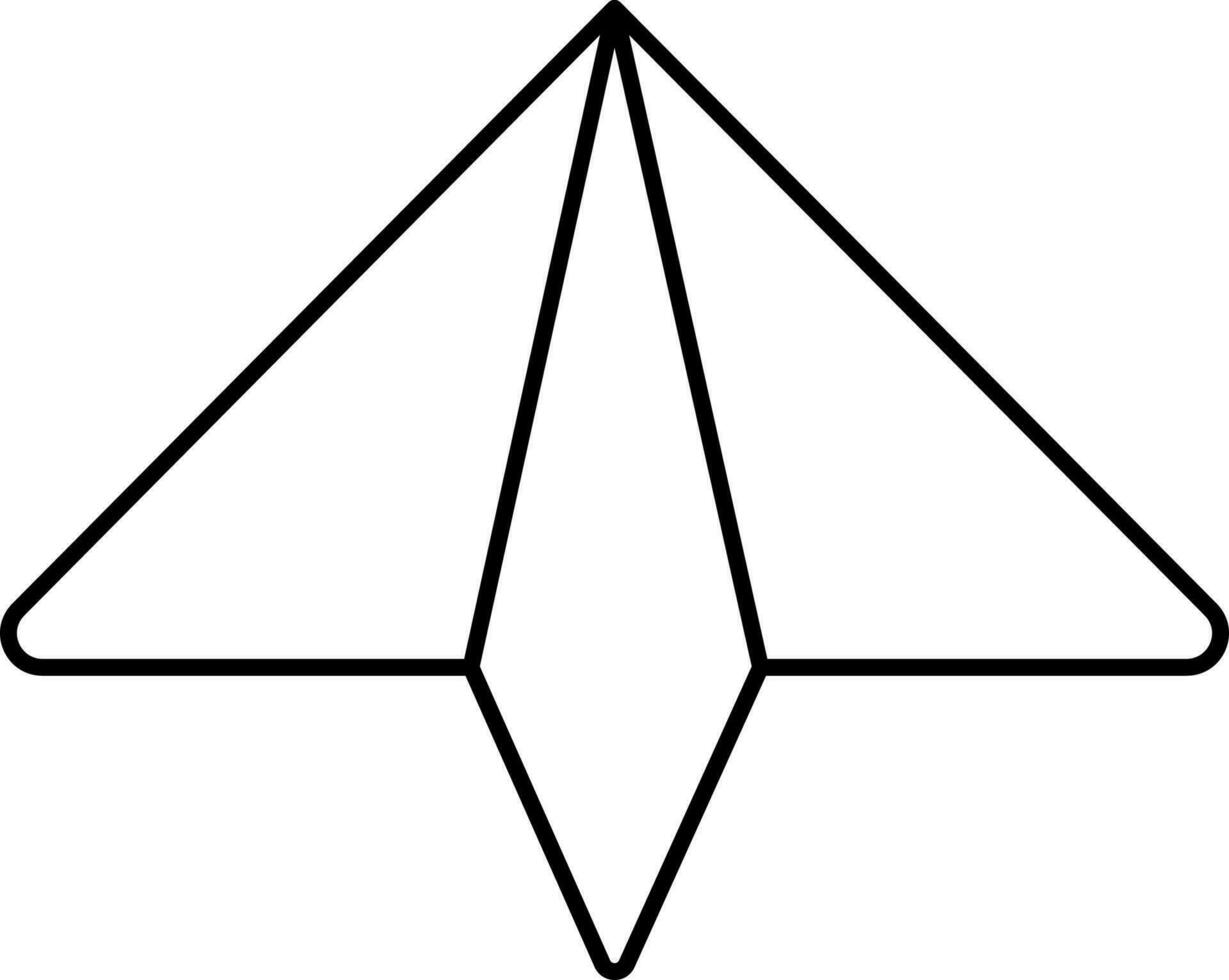 Thin Line Paper Plane Icon Or Symbol. vector