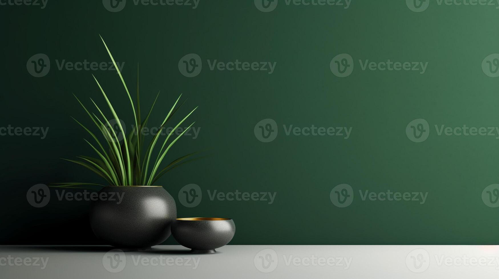 A stunning image of a minimalist green, showcasing the magical elegance found in simplicity. photo