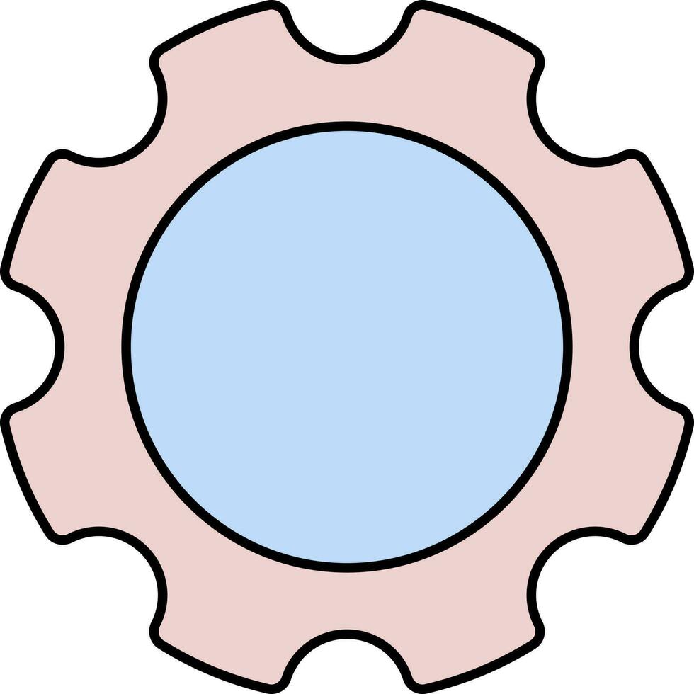 Setting Or Setup Icon In Pink And Blue Color. vector