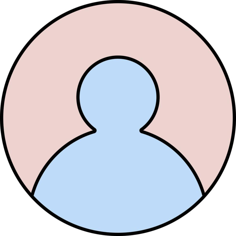 Profile Icon Or Symbol In Pink And Blue Color. vector