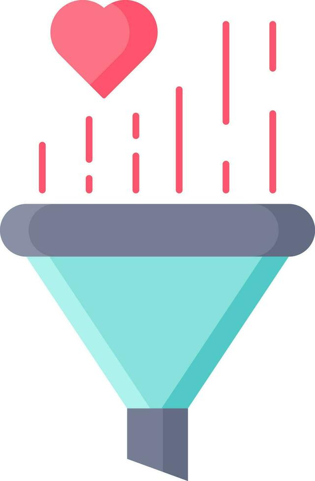Vector Illustration of Love Filter Icon in Flat Style.