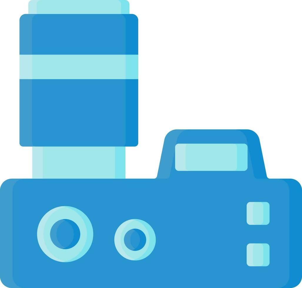 ilustración de cámara icono en azul color. vector