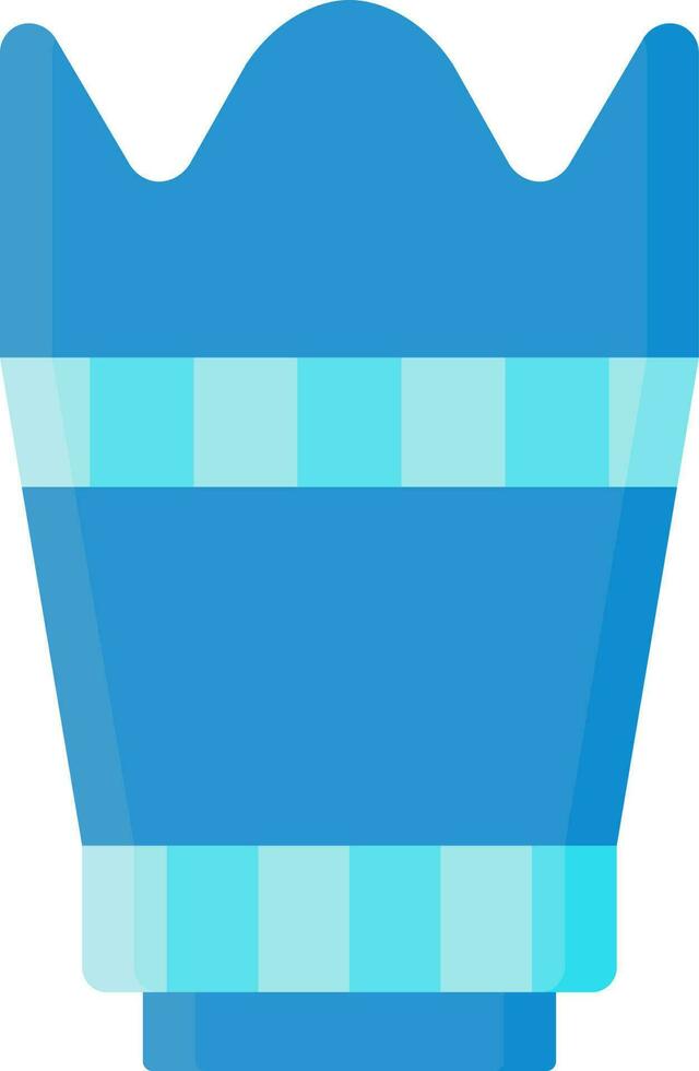 capucha o enfocar lente icono en azul color. vector