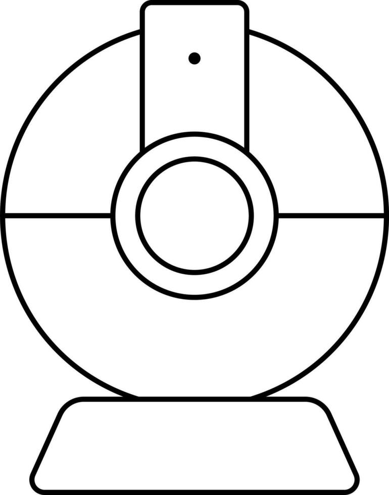 Web Camera Icon In Thin Line Art. vector
