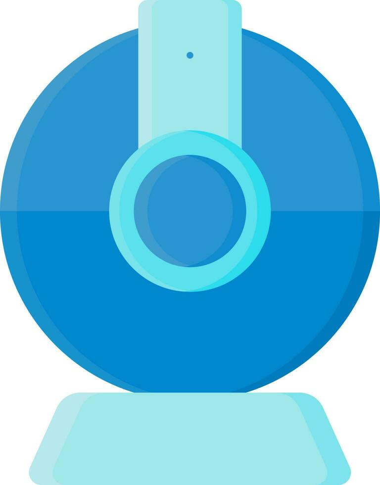 Web Camera Icon In Blue Color. vector
