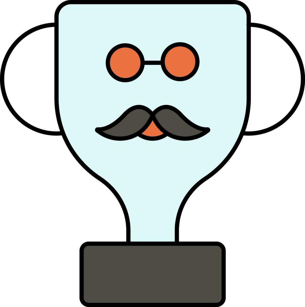 Colorful Best Dad Trophy Icon. vector