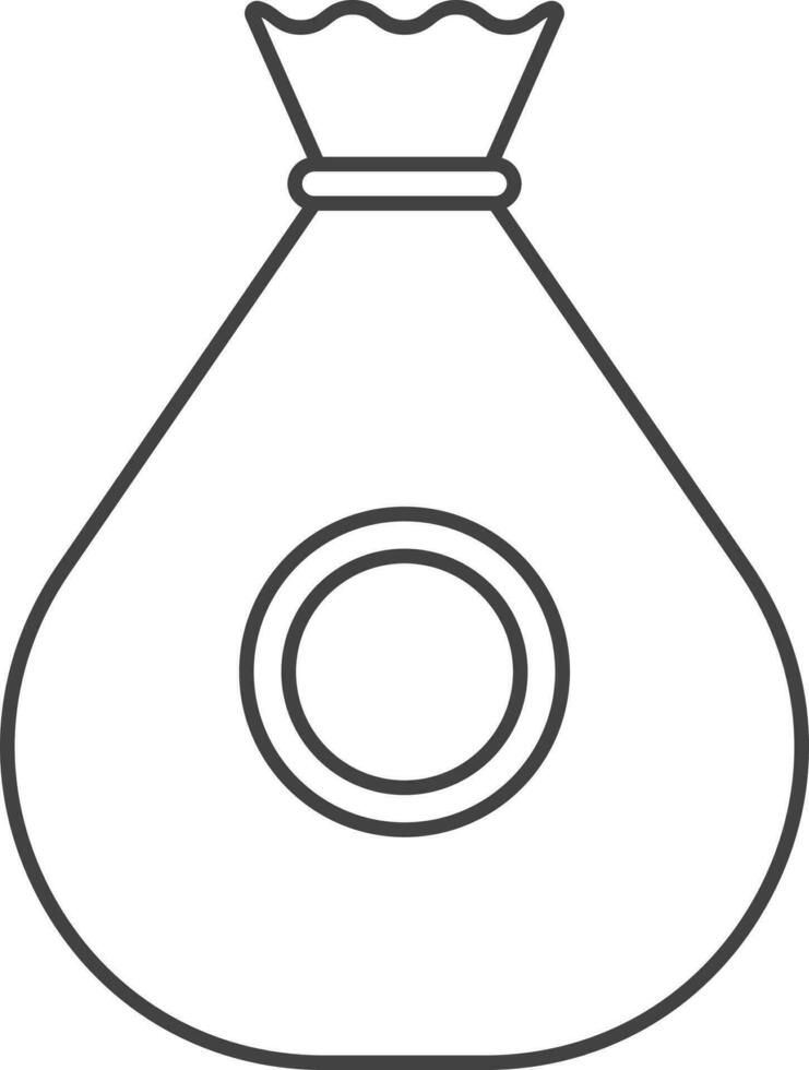 Money Bag Icon Or Symbol In Linear Style. vector