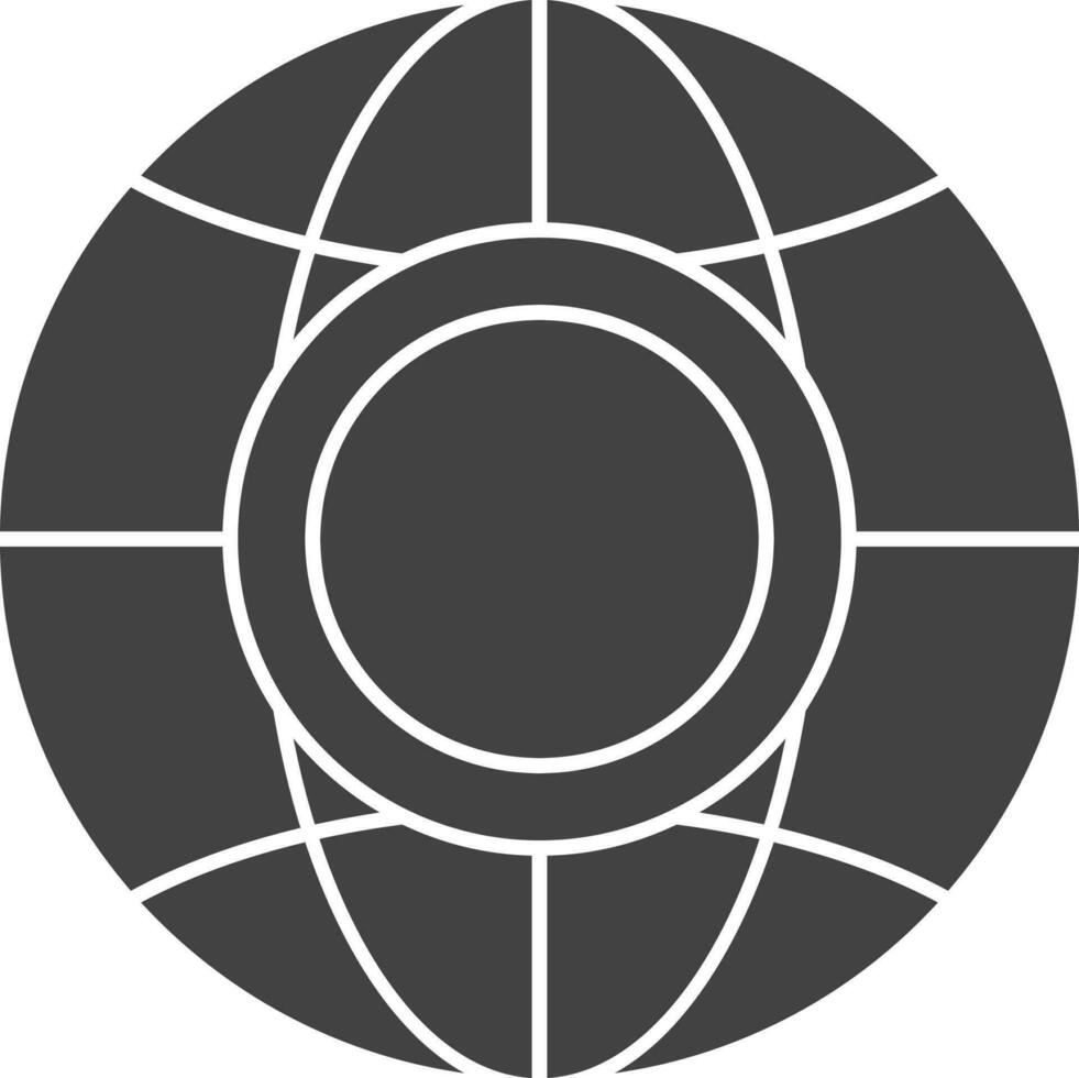 Global With Coin Icon Or Symbol In Gray And White Color. vector
