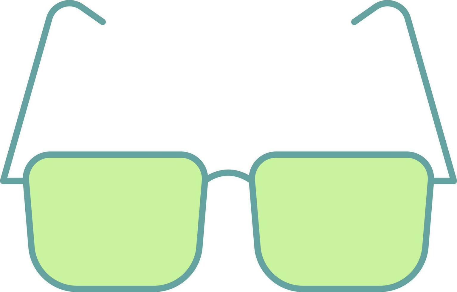 Goggle Icon In Green Color. vector