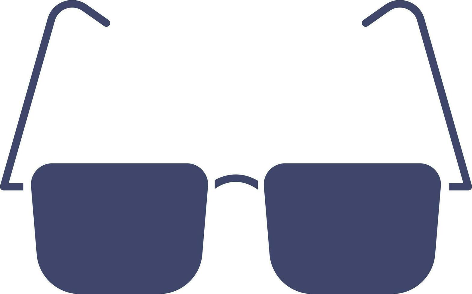 Goggle Icon In Blue Color. vector