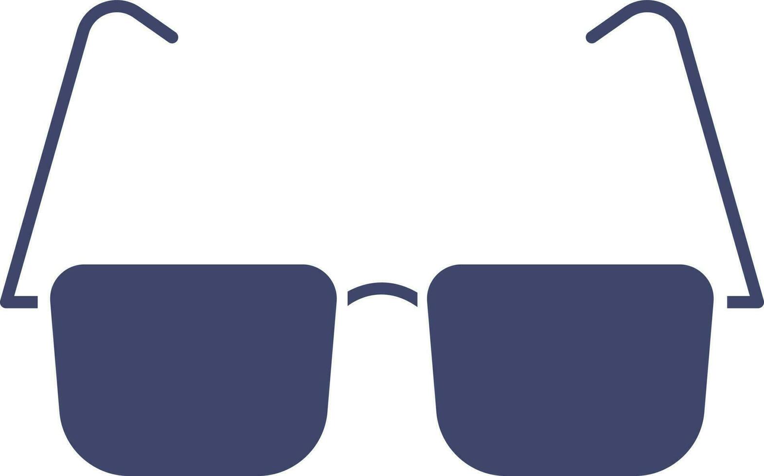 Goggle Icon In Blue Color. vector