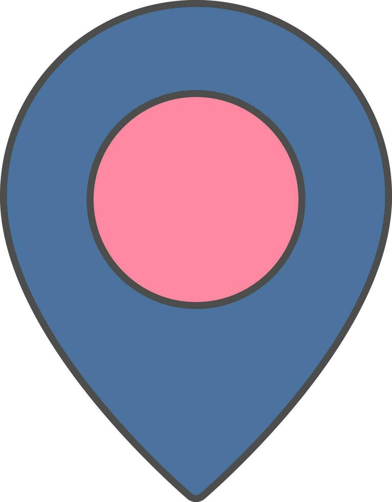 Location Pin Icon In Blue And Pink Color. vector