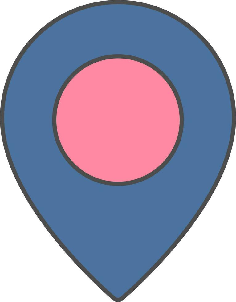 Location Pin Icon In Blue And Pink Color. vector