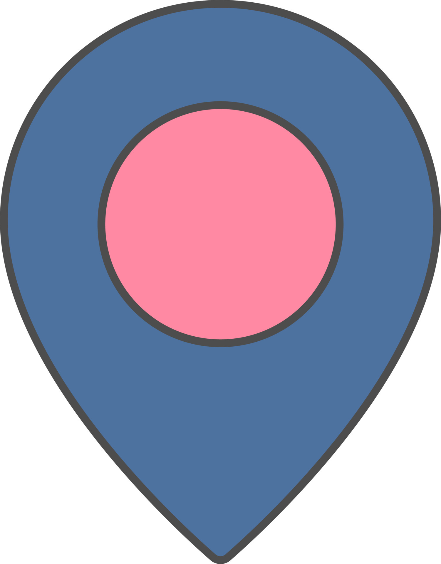 Location Pin Icon In Blue And Pink Color. 24192107 Vector Art at Vecteezy