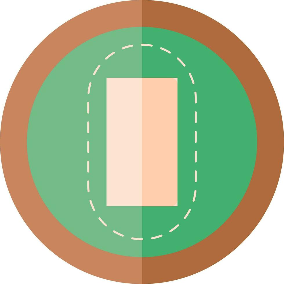 Cricket Stadium Icon In Flat Style. vector