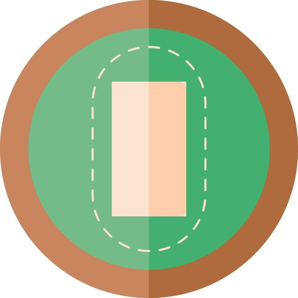 Cricket Stadium Icon In Flat Style. vector